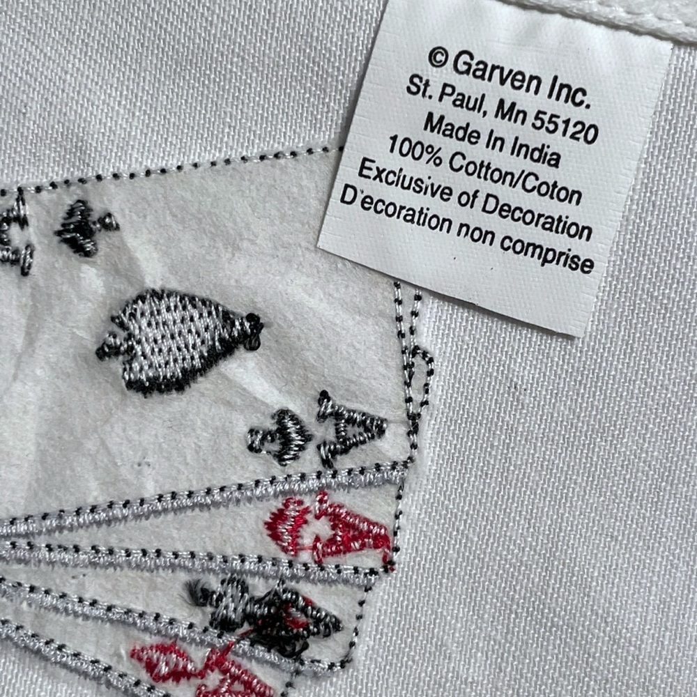 NWT RARE Vintage Cocktail Napkin Set Of 4 “Deck Of Cards” 100% Cotton - Picture 6 of 8